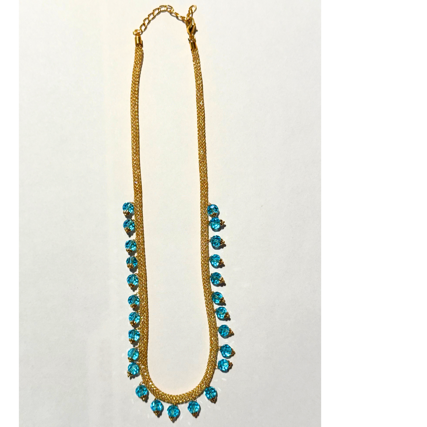 Radiant Blue Gem Necklace