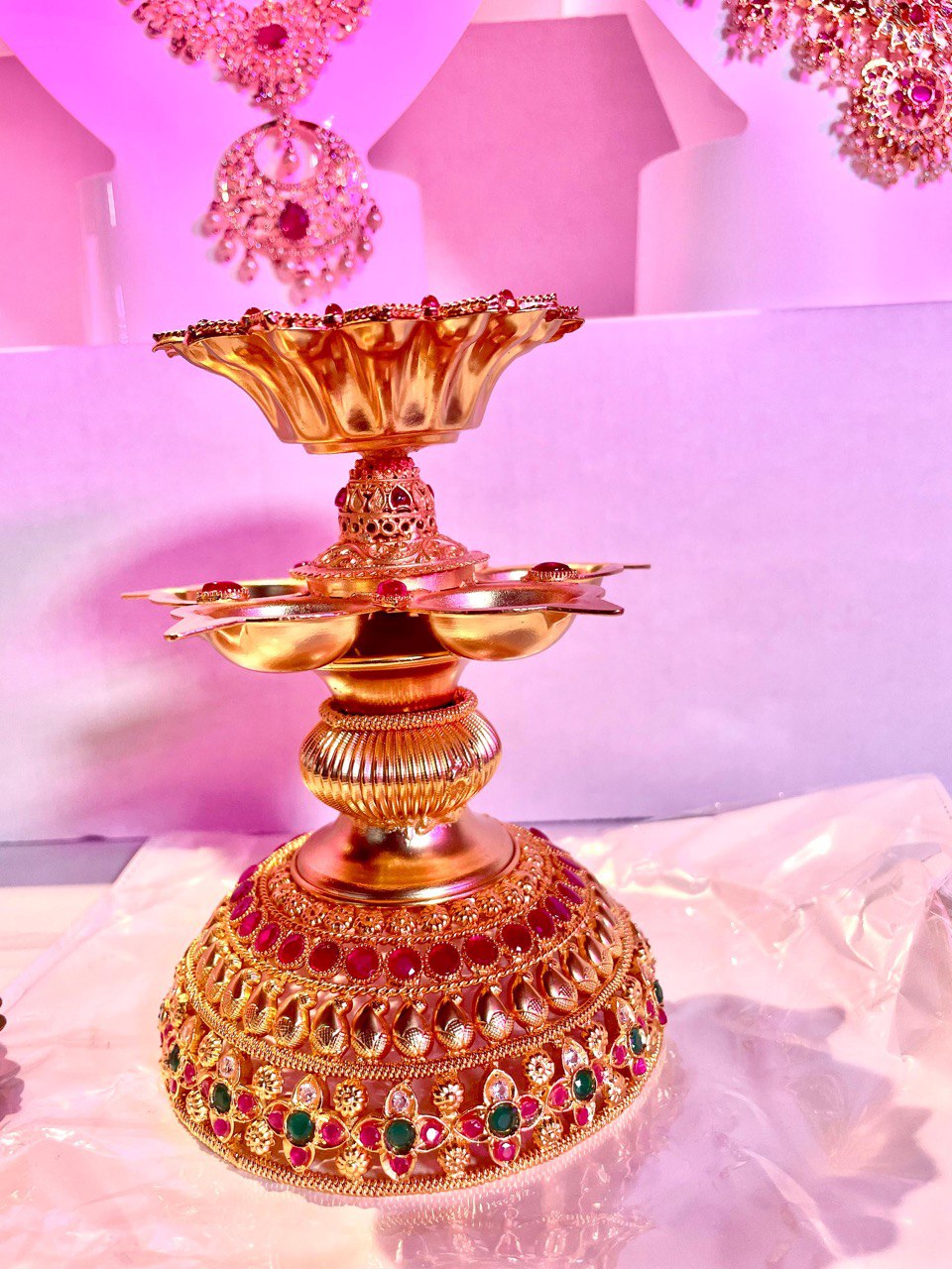 Regal Radiance Temple Lamp