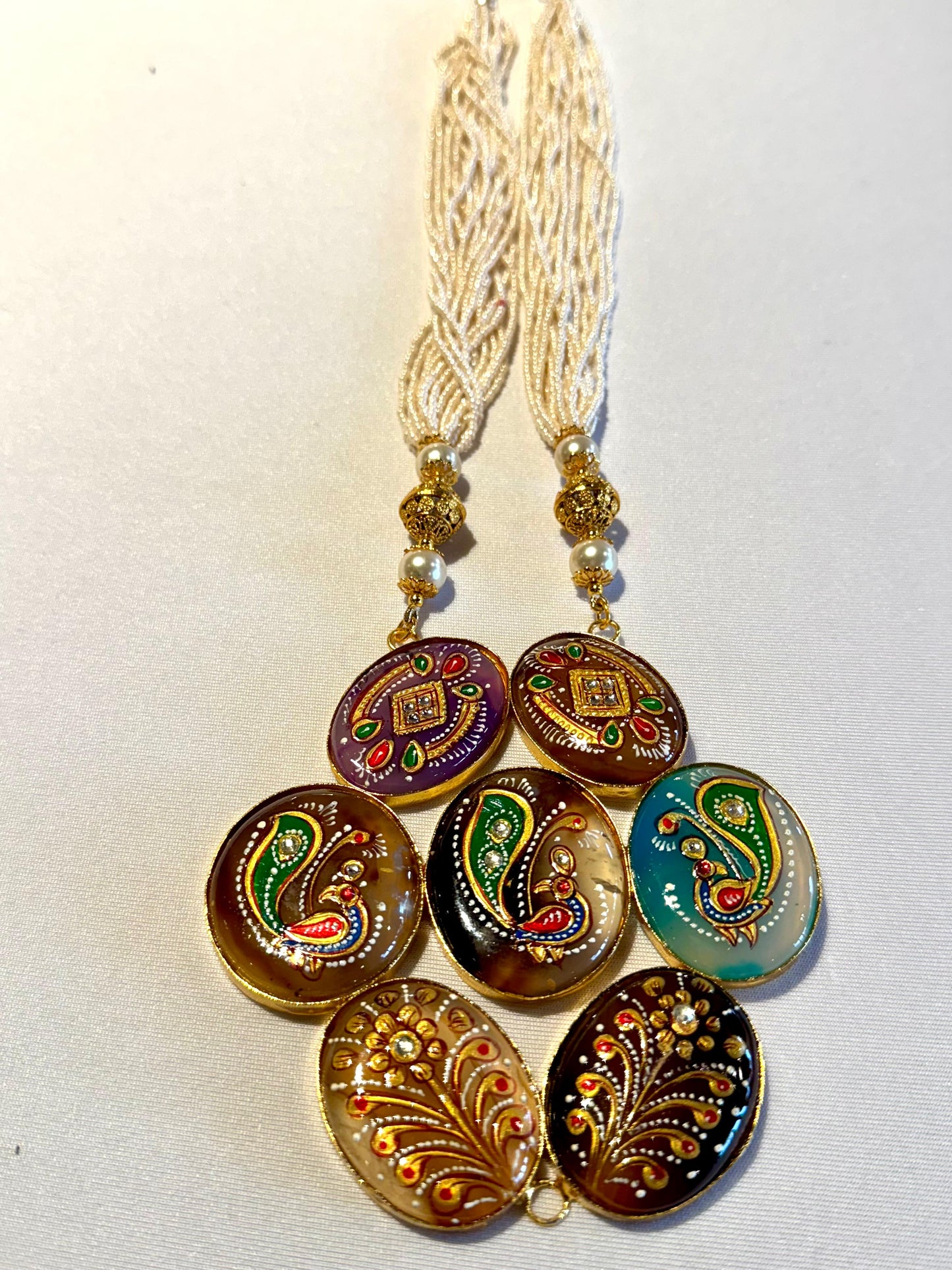 Peacock Enamel Pendant Necklace