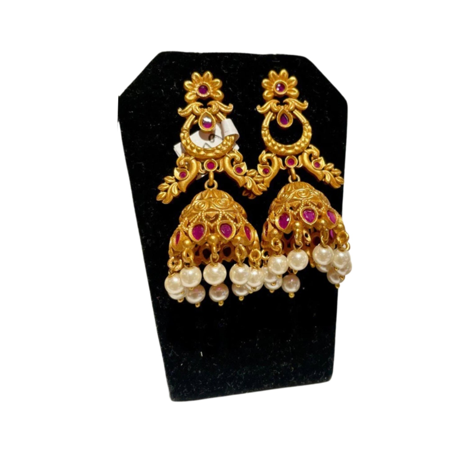 Antique Gold Finish Contemporary Party Wear Earring Jhumka