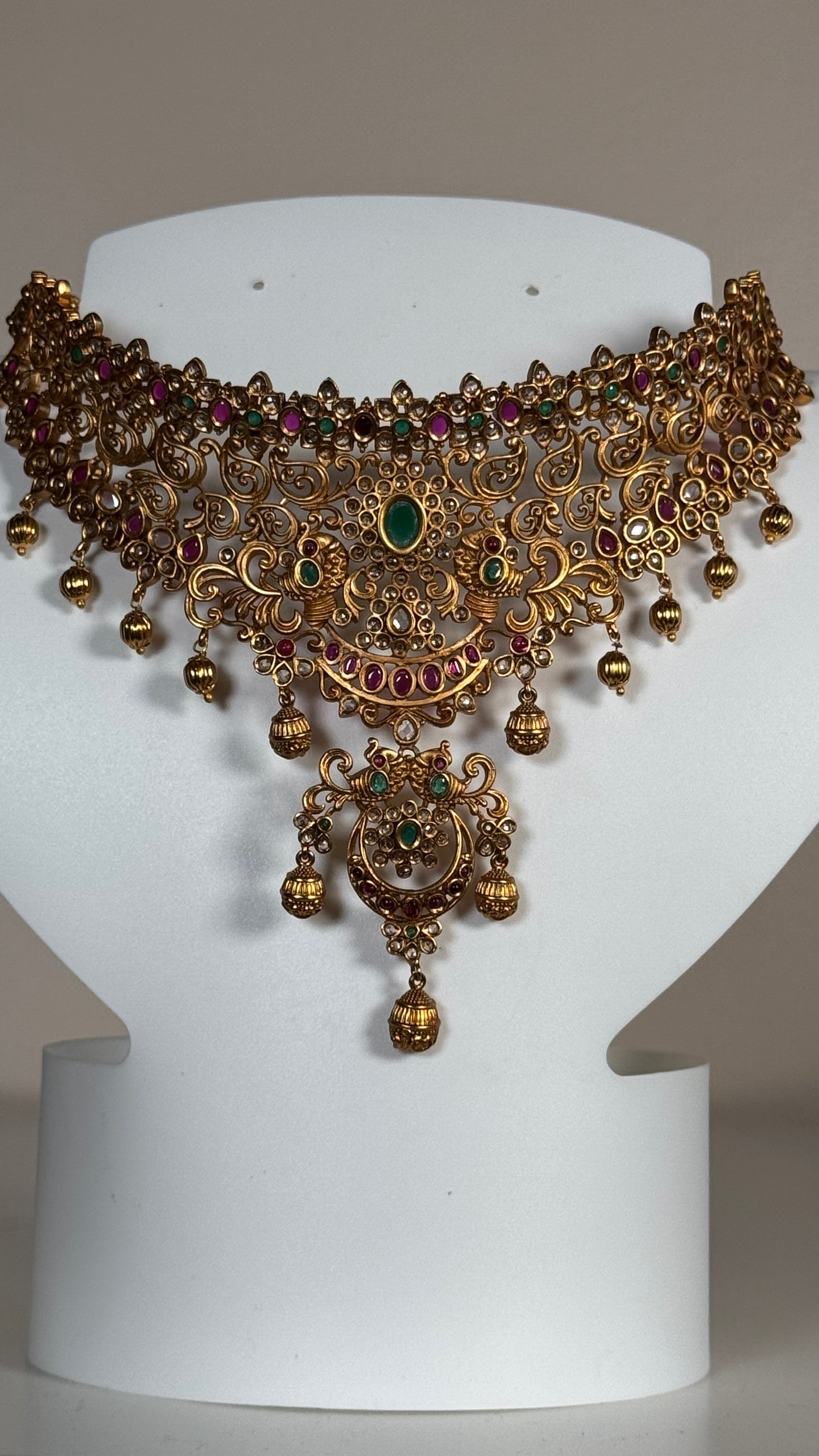 Regal Choker Gem Necklace Set