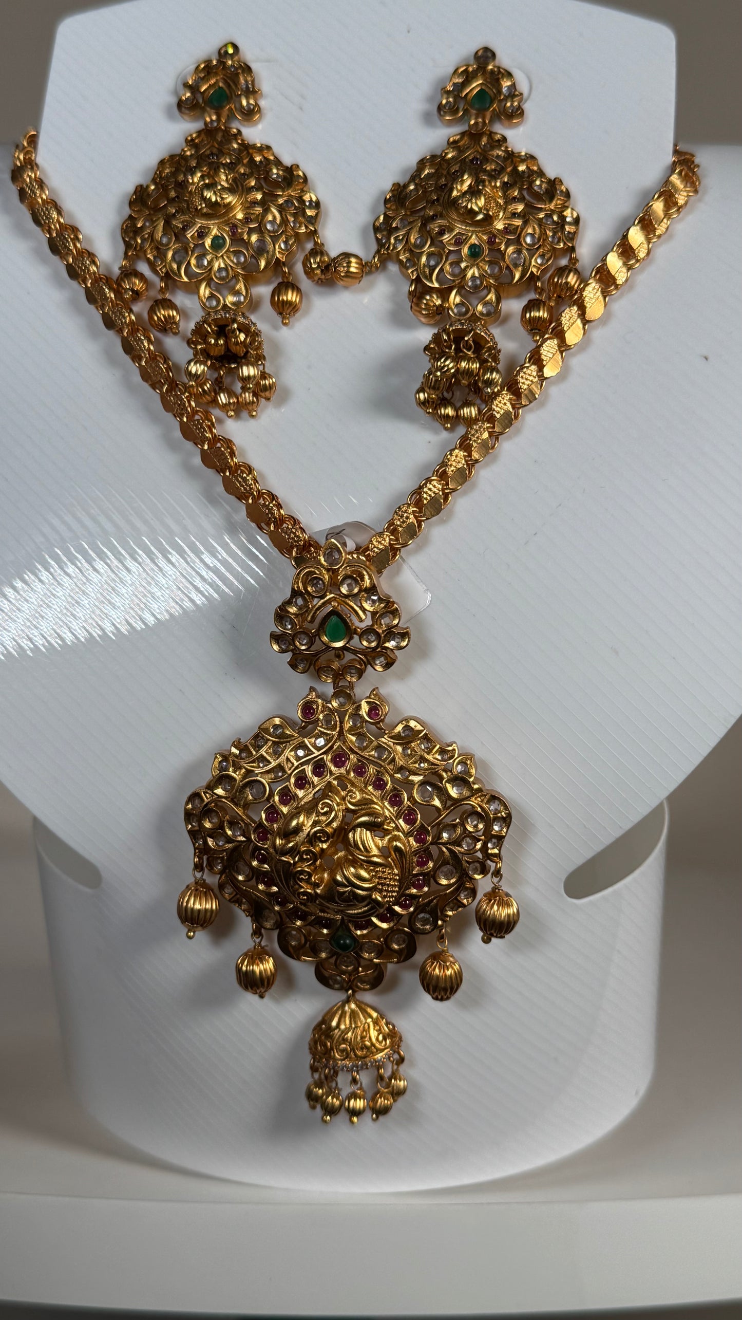 Graceful Goddess Temple Necklace Set