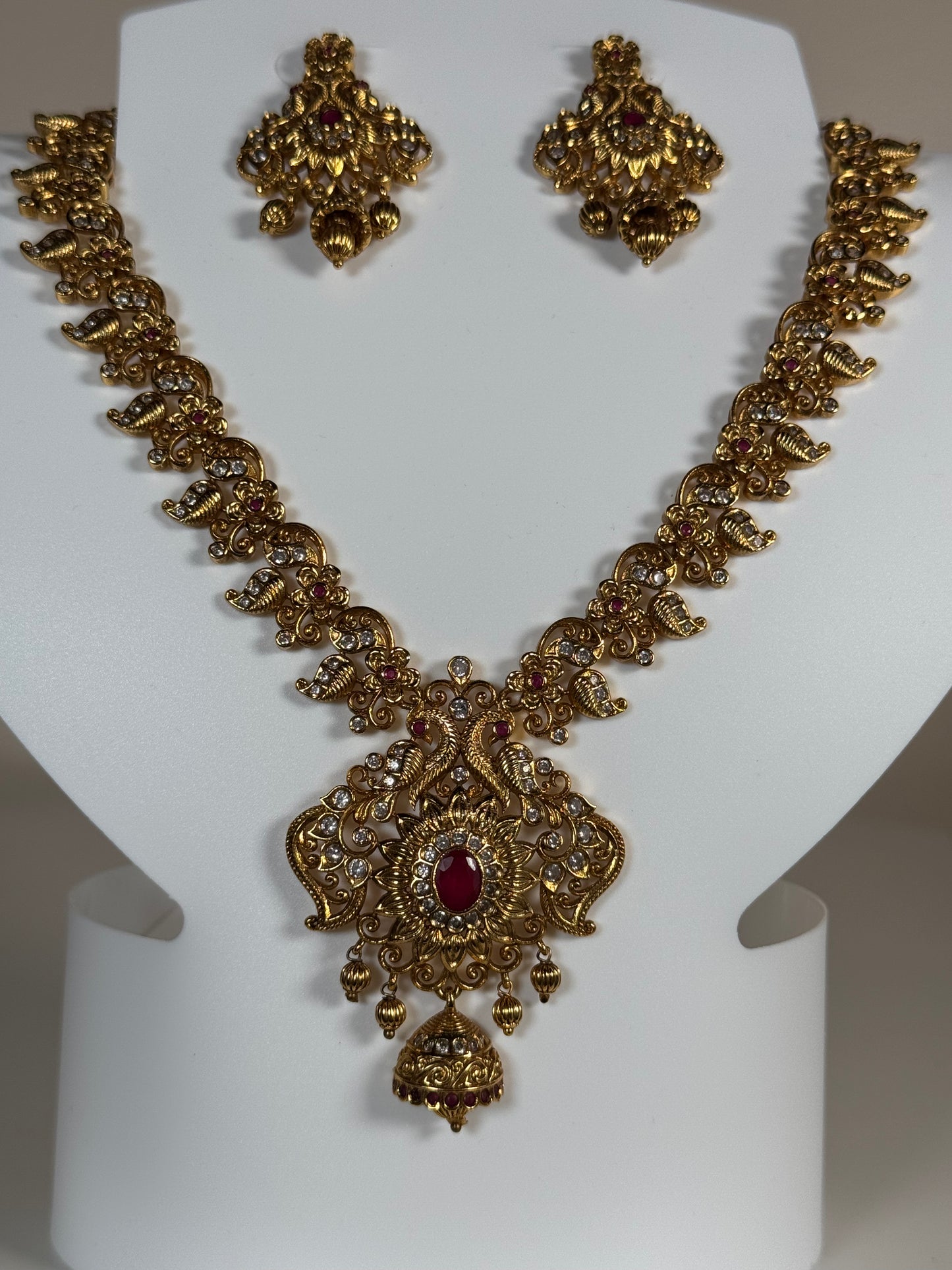 Royal Ruby Heritage Necklace Set