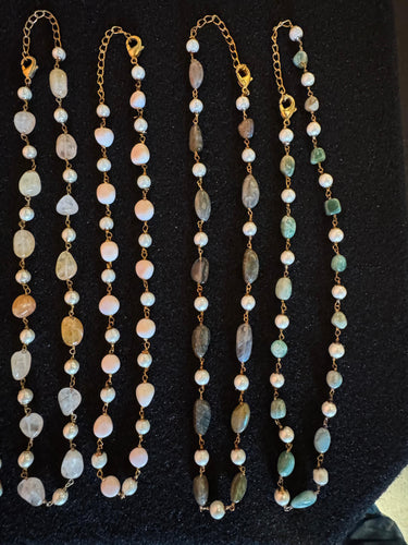 Neutral Elegance Beaded Necklace Collection