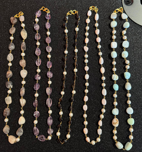 Pastel Elegance Beaded Necklace Collection