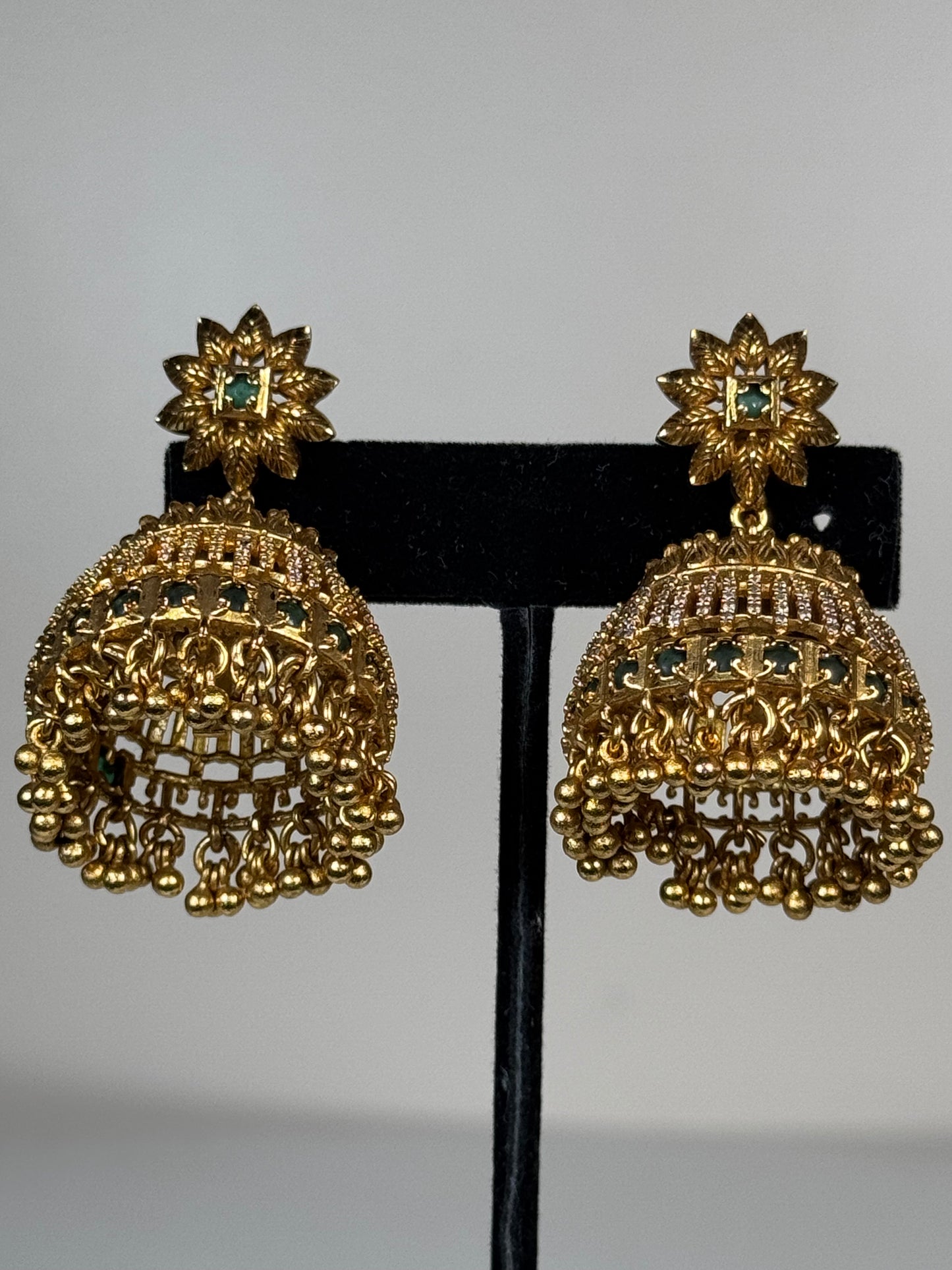 Radiant Lattice Jhumkas