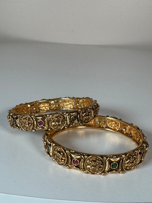 Antique Gold Gem Bangles