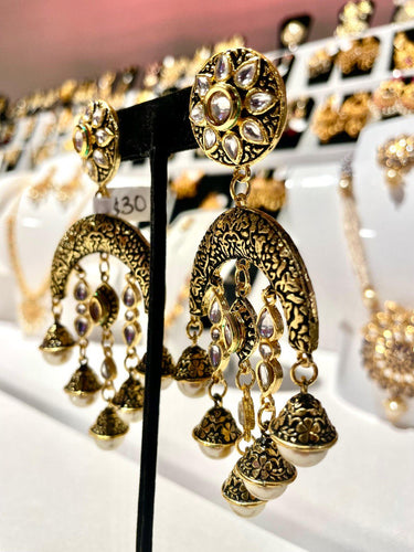 big long Gry beats Earings jhumka